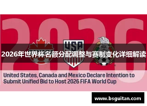 2026年世界杯名额分配调整与赛制变化详细解读
